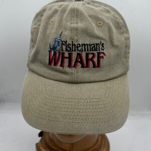 Fisherman's Wharf Embroidered Khaki Baseball Cap